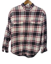 Vintage 90s Mens Eddie Bauer Bainbridge Plaid Flannel Shirt Size M Butto... - £13.66 GBP