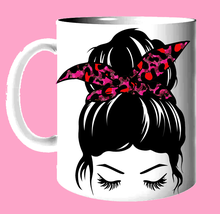 Designer 11oz Mug_Girl with Ruby Bun - $18.00