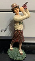 RUSS BERRIE HIGHLAND RIDGE GOLFER FIGURINE #13949 Golfing Woman number - $39.48