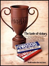 1984 Nestle Milk Chocolate Cup Trophy Vintage Print Ad Taste Victory Wall Art - £8.19 GBP