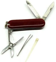 Red Multi Tool Stainless Steel Folding Pocket Knife 5 in 1 Multi functions-China - £7.95 GBP