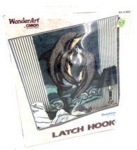 Caron Wonder Art Latch Hook Kit 4453 Dolphins 27 &quot; x 40 &quot;  NEW Vintage Old Stock - £35.55 GBP