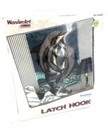 Caron Wonder Art Latch Hook Kit 4453 Dolphins 27 &quot; x 40 &quot;  NEW Vintage O... - £35.60 GBP