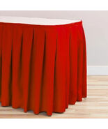 21' Foot Pleated Polyester Table Skirt for 8' Table Wedding Event Trades... - $44.50