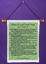 Recipe For A Girl Scout Troop - Personalized Wall Hanging (588-1) - £16.23 GBP