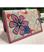 Coach Card Wallet ID Case Bias Signature Flower Bifold Pink Multicolor - €20,61 EUR Coach Card Wallet ID Case Bias Signature Flower Bifold Pink Multicolor - €20,61 EUR