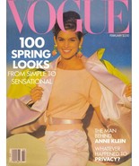 1990 Vogue February Birthday Gift Crawford Jessica Lange Bob Mackie - £58.21 GBP
