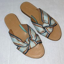 Universal Threads Womens Knotted Mint Green Fabric Straps Sandals, Size 6 - £11.24 GBP