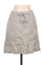 Eddie Bauer Tan Drawstring Short Active Skirt Sz 4 modest No Slit - £20.36 GBP