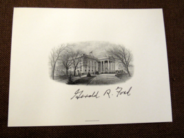 GERALD FORD 38TH U.S. PRESIDENT SIGNED AUTO VINTAGE WHITE HOUSE PRINT TM... - £314.77 GBP