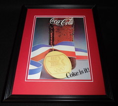 1984 Coca Cola Coke Is It Olympics Framed 11x14 ORIGINAL Advertisement - £25.89 GBP