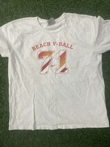 Nike Vintage Beach Volley Ball Shirt White Sz XL Mens Short Sleeve 71 - $3.24