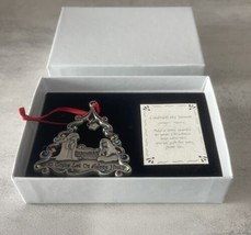 Silver Sled Ornament Celebrate The Season New In Gray Gift Box Ready For Giving - $19.99