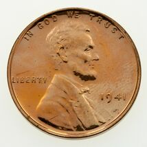 1941 1C Lincoln Wheat Cent Proof in Choice BU Condition, Red Color - €92,47 EUR