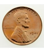 1941 1C Lincoln Wheat Cent Proof in Choice BU Condition, Red Color - €92,47 EUR