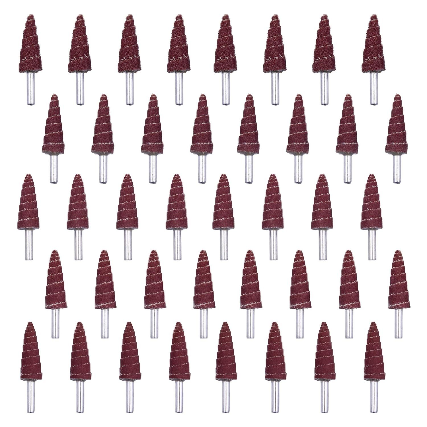 40Pcs Cone Shape Abrasive Sandpaper 1/4 Inch Shank Flap Wheels,, Polishin - $30.93