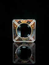 Perolo by Giz Studios Thick Glass Cigar Ashtray Measures 8" square image 12