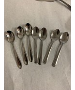 Random Lot of 7 Vintage Small Spoons, 7 pieces, sugar spoons, Stainless ... - £10.89 GBP