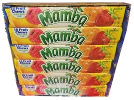 Mamba Fruit Chews Box 24 Bars Candy Assorted Flavor Bulk Candies Fruits ... - $27.58
