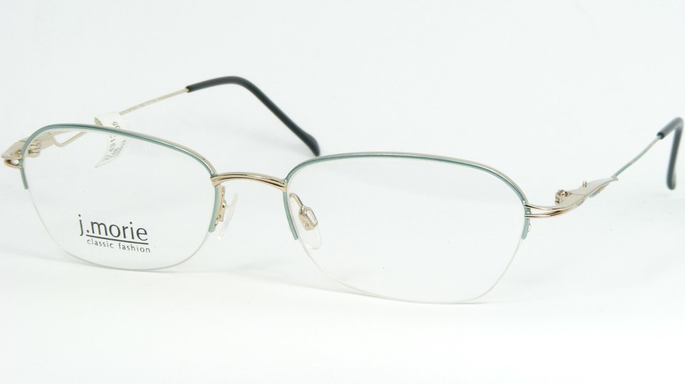 J.MORIE Licefa 43123 105 GREEN /GOLD EYEGLASSES GLASSES METAL FRAME 52-1... - $76.55