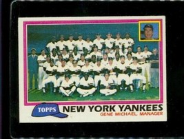 Vintage 1981 Topps Baseball Trading Card #670 Team Checklist New York Yankees - £7.81 GBP
