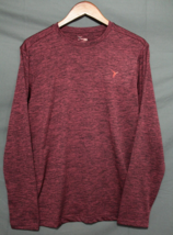 NEW Men&#39;s Go-Dry Old Navy Active Long Sleeve Shirt Red Heather Medium - £10.13 GBP