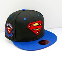 Lids Men&#39;s Superman Fitted Hat Limited Edition Premium Made Black/Blue RARE - $69.96