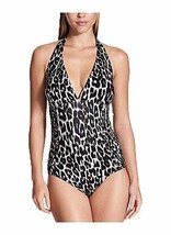 Calvin Klein Women&#39;s Halter Top Pleated One Piece Swimsuit, Jaguar, 16 - $65.00