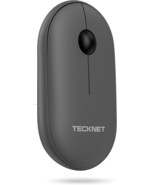 Tecknet Bluetooth 5.0 &amp; 2.4G Wireless Mouse Silent Slim Portable Black - $15.43 CAD