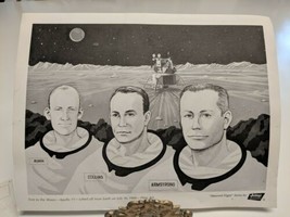 Jerry&#39;s Restaurant Armstrong Aldrin Michael Collins Apollo 11 Crew 8.5x11 Print - £15.65 GBP