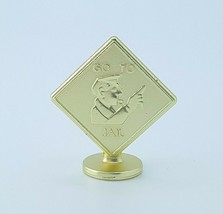 Monopoly Surprise Community Chest Gold Go To Jail Sign Token Series 1 Game Piece - £7.38 GBP