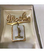 Vintage travel souvenir New York statue of liberty mother brooch jewelry - $34.60