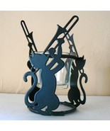 Cat &amp; Trombone Black Metal Votive Candle Holder (BN-CND101-T) - $16.35 CAD