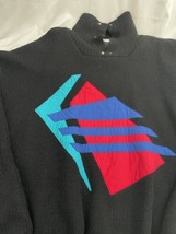 Tyrolia Retro 80s Sweater XL Men Black 100%Wool Hong Kong - $42.08