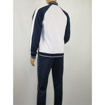 Men's Monte Carlo Turkey Jogging Suit 2pc Jump Set Stretchable 95192 Blue White image 2