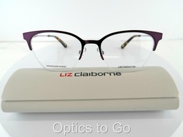 LIZ CLAIBORNE L 658 (RY8) VIOLET LILAC 51-18-135 STAINLESS STEEL Eyeglas... - £30.33 GBP