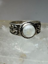 Moonstone ring size 8  boho sterling silver women - £37.42 GBP