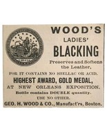 Woods Leather Polish 1885 Advertisement Victorian New Orleans Expo ADBN1A17 - $19.99