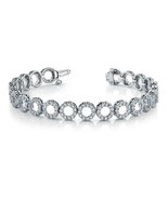 3 Ct Round Cut Diamond Circle Of Life Bracelet 14k White Gold Over 925 S... - $275.43 CAD