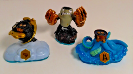 Skylander Swapforce Knockout Terrafin 2013 &amp; 2 Misc. Blue Base Figures Lot of 3 - $13.10