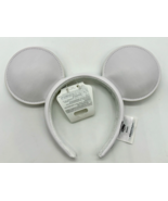 Disney Parks White Mickey Mouse Autograph Ears Headband Faux Leather NWT... - $51.47