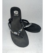 Yellow Box Fionola Black Flatform Sandal Shoe Size 9 - $452.37 MXN