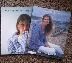 2 Debbie Bliss Casmere Collection + Cotton Denim Aran Knitting Pattern Books - £15.30 GBP