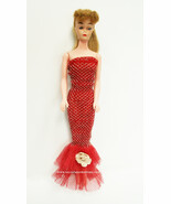 Unmarked Vintage Ponytail Barbie Clone Doll Wearing Red Gown like Solo i... - $25.00