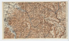 1911 Antique Map Of Baden Offenburg Oberkirch Oppenau Freudenstadt / Germany - £15.88 GBP