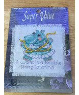 Dieting Counted Cross Stitch Mug Mat  *NEW* ff1 - $12.62 CAD