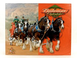 Budweiser Clydesdale Horses, 12.5 x 16 Metal Poster, Bar/Man Cave Decor,... - £7.79 GBP