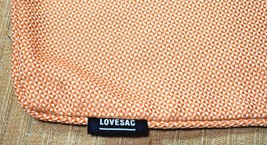 Lovesac Tangerine Pinwheel Weave Throw Pillow Cover Piping (18" x 18") New - £15.72 GBP