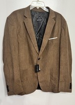 New Barry Wang Men Brown Corduroy Blazer - 2 Buttons - Lined - Pocket- T... - $60.37
