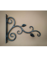 Hand forged metal plant hanger Decorative indoor hammered hook clothes h... - £29.93 GBP